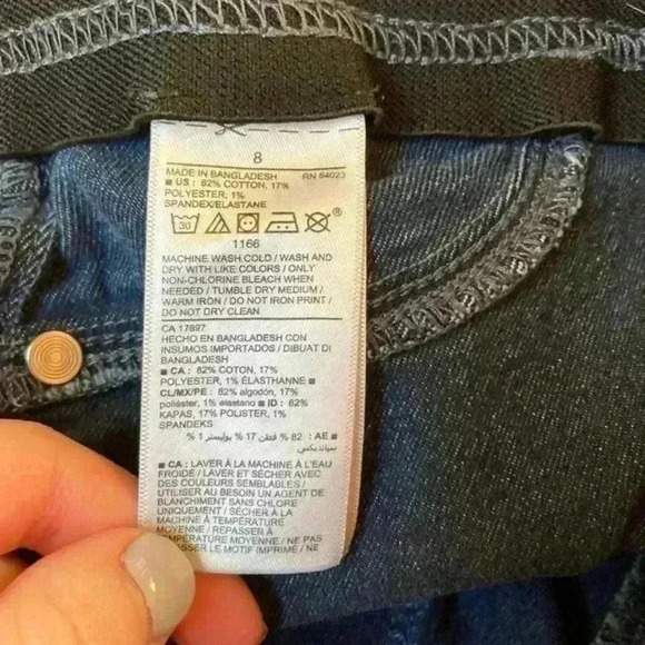 Old navy super skinny high rise blue jeans in size 8 - Picture 7 of 7